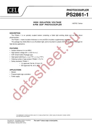 PS2861-1-A datasheet  