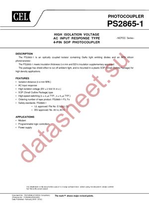 PS2865-1-A datasheet  