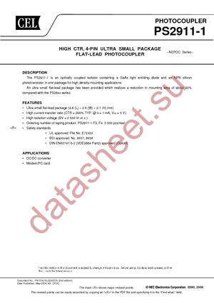 PS2911-1-F3-A datasheet  