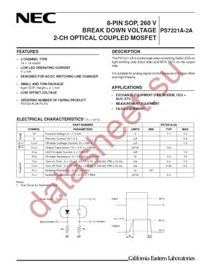 PS7221A-2A-F3-A datasheet  