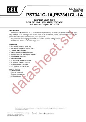 PS7341C-1A-A datasheet  