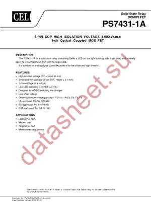 PS7431-1A-A datasheet  