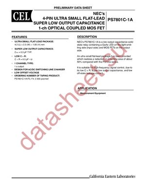 PS7801C-1A-F3-A datasheet  