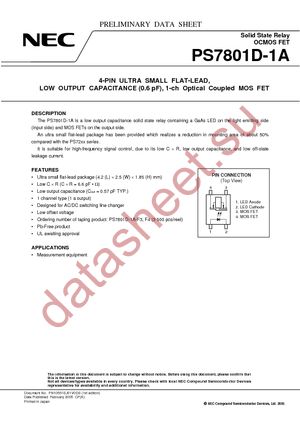 PS7801D-1A-F3-A datasheet  