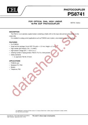 PS8741-F3-A datasheet  