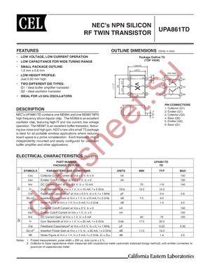 UPA861TD-T3-A datasheet  