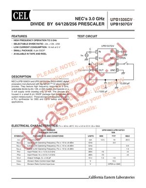 UPB1507GV-E1-A datasheet  