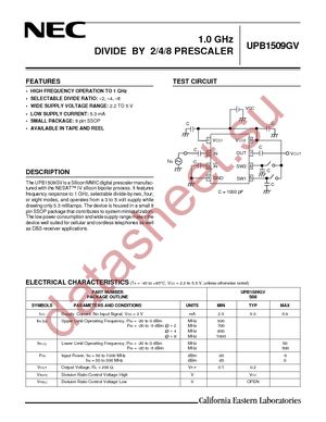 UPB1509GV-E1-A datasheet  