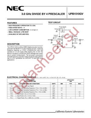 UPB1510GV-E1-A datasheet  