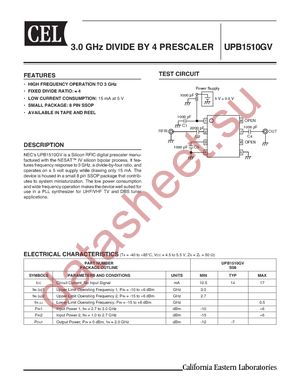 UPB1510GV-EVAL datasheet  