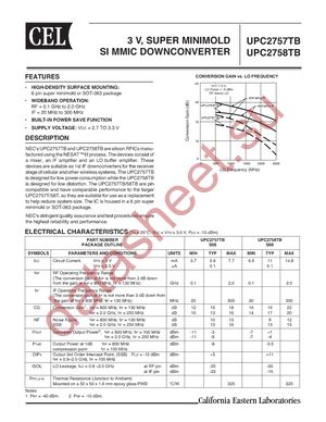 UPC2757TB-E3-A datasheet  
