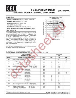 UPC2763TB-EVAL datasheet  