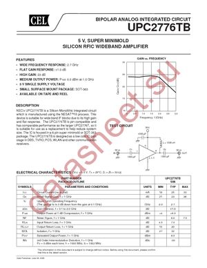 UPC2776TB-EVAL datasheet  