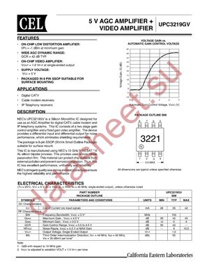 UPC3219GV-EVAL datasheet  