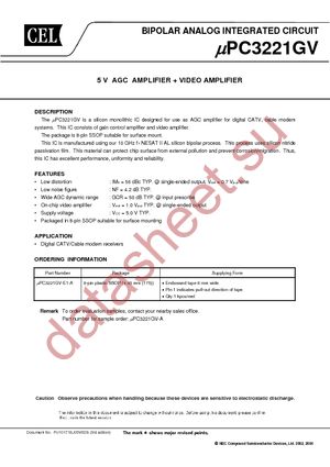 UPC3221GV-E1-A datasheet  