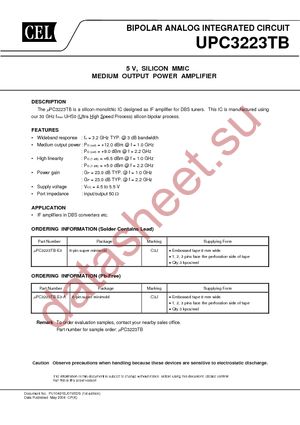 UPC3223TB-EVAL datasheet  