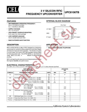 UPC8106TB-EV19 datasheet  