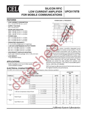 UPC8178TB-EV19 datasheet  