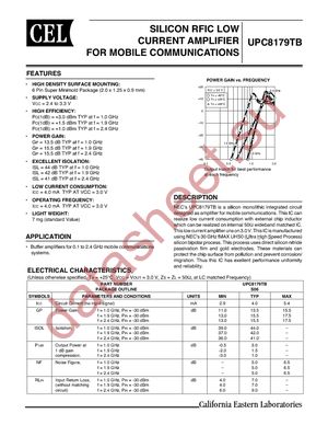 UPC8179TB-EV09 datasheet  