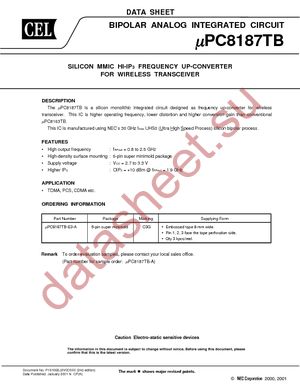 UPC8187TB-E3-A datasheet  