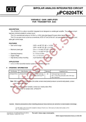 UPC8204TK-E2-A datasheet  