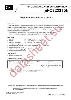 UPC8232T5N-EVSW-A datasheet  