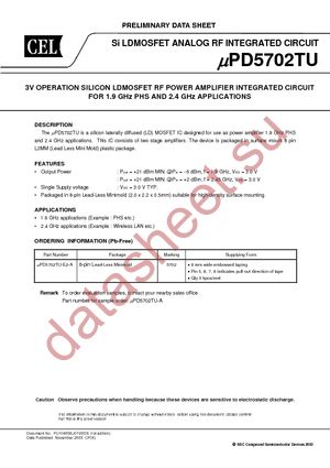 UPD5702TU-EV09 datasheet  