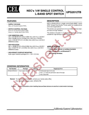 UPG2012TB-A datasheet  