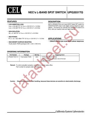 UPG2031TQ-A datasheet  