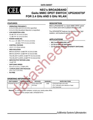 UPG2035T5F-A datasheet  