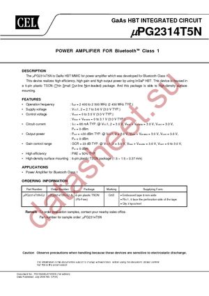 UPG2314T5N-A datasheet  