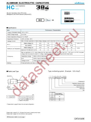 UHC1C221MPD datasheet  