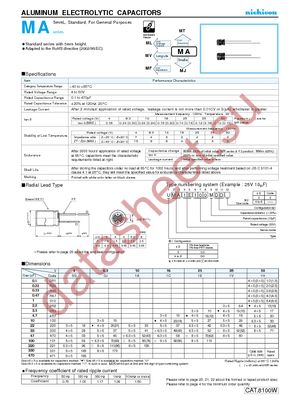 UMA0G101MDD datasheet  