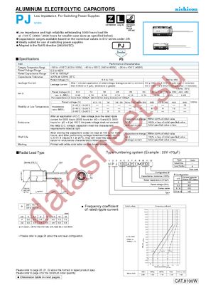 UPJ1C222MHD6 datasheet  