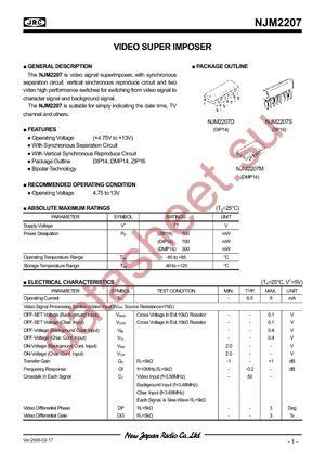 NJM2207D datasheet  