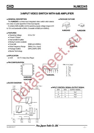 NJM2245D datasheet  