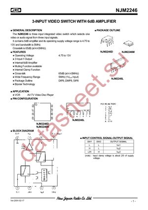 NJM2246M-TE2 datasheet  