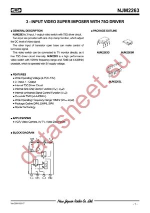 NJM2263M-TE3 datasheet  