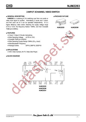 NJM2283D datasheet  