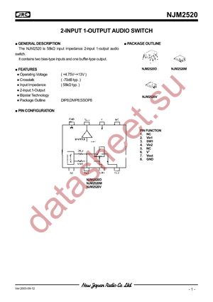 NJM2520M-TE2 datasheet  