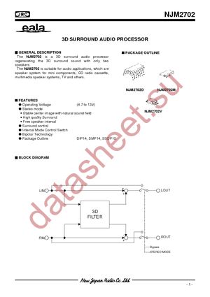 NJM2702D datasheet  