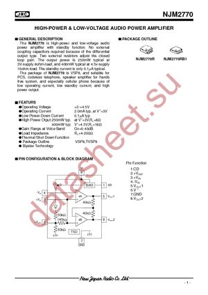 NJM2770R-TE2 datasheet  