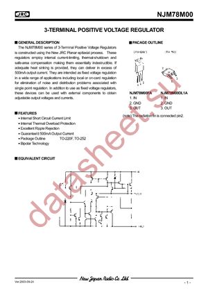 NJM78M15DL1A-TE2 datasheet  