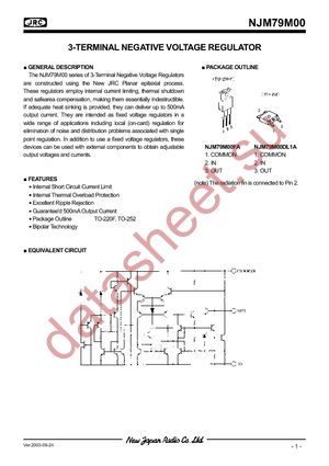 NJM79M09FA datasheet  