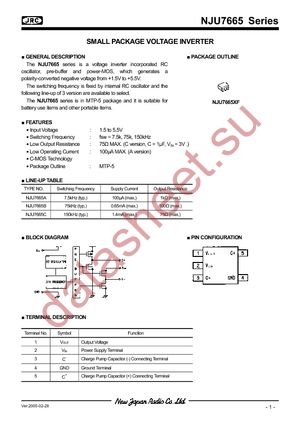 NJU7665AF-TE1 datasheet  