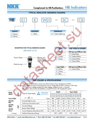 HB01KW01-5C-CB datasheet  