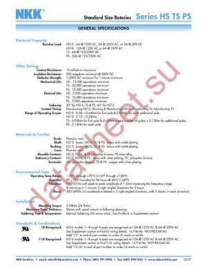 HS16-1SN-RO datasheet  