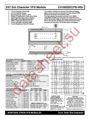 CU16025ECPB-W6J datasheet  