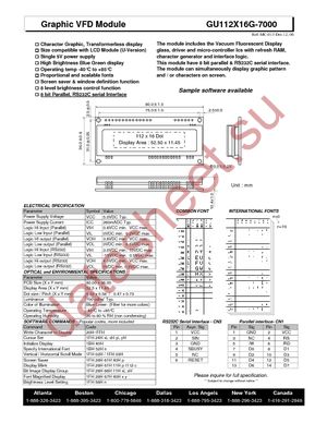 GU112X16G-7000 datasheet  