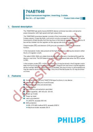 74ABT648PW datasheet  